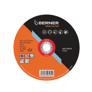 Trennscheibe für Edelstahl INOXline Top 125 x 1,0 x 22,23 / 5 Stück