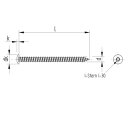 Dresselhaus Rahmenschrauben 13,5 mm Flachkopf 7,5 x 72 mm 100 Stück