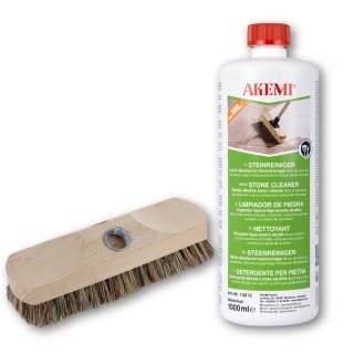 Akemi Steinreiniger + säurefester Schrubber