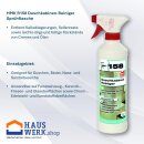 Set HMK R158 Bad- und Duschkabinen-Reiniger 500 ml + Einweghandschuhe + Microfasertuch Mega Flausch grau-schwarz 600 g/qm
