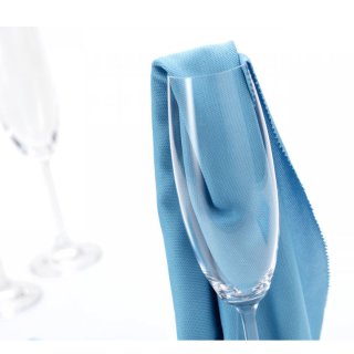 Filigranes Gläsertuch blau
