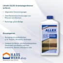 Hauswerk.shop Set Lithofin Allex 1 Liter + 1Liter MN Außenreiniger + Bürste + Haushaltshandschuhe