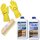 Hauswerk.shop Set Lithofin Allex 1 Liter + 1Liter MN Außenreiniger + Bürste + Haushaltshandschuhe