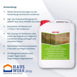 Akemi Anti Grün LONGLIFE / Grünbelagentferner / 5 Liter... Akemi Anti Grün LONGLIFE / Grünbelagentferner / 5 Liter...