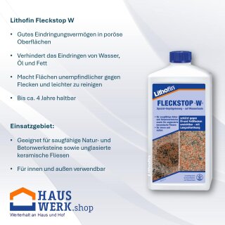 Lithofin Fleckstop W / 1 Liter Flasche