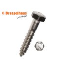 Edelstahl A2 Sechskant Holzschrauben 8 x 80 mm / 100...