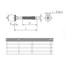 JD-79 Spanplattenschrauben gelb verzinkt 6 mm x 100 mm 100 Stück