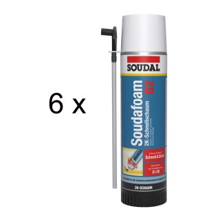 SOUDAL Soudafoam / 2K Schnellschaum / SET 6 x 400 ml