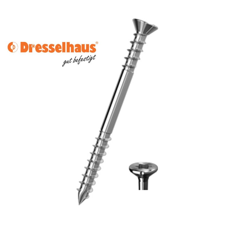 Produktbild von 50 Stück Terrassenschrauben #10 X 3-1/2 Zoll Edelstahl 18-8 Vierkantantrieb – Ideal Für Holz & Verbundmaterial