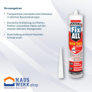 SOUDAL Fix All High Tack clear 12x305g + Skelettpistole + Finegrip Handschuh