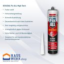 SOUDAL Fix All High Tack weiß 12 x 420 g + Skelettpistole + Finegrip Handschuh