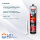 SOUDAL Fix All High Tack weiß 12 x 420 g + Skelettpistole + Finegrip Handschuh