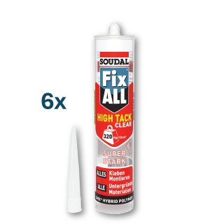 SOUDAL Fix All High Tack clear 6 x 305g