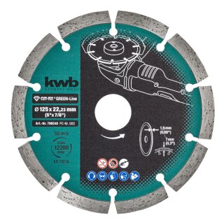 kwb Cut-Fix Green-Line Diamant Trennscheibe 125 x 22 mm