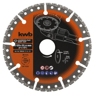 kwb Aggresso-Flex Easy-Cut Universal-Diamant Trennscheibe 125 x 22,23 mm