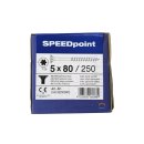 SPEEDpoint Universalschraube Senkkopf Teilgewinde / Ø 5 x 80 mm / 250 Stück